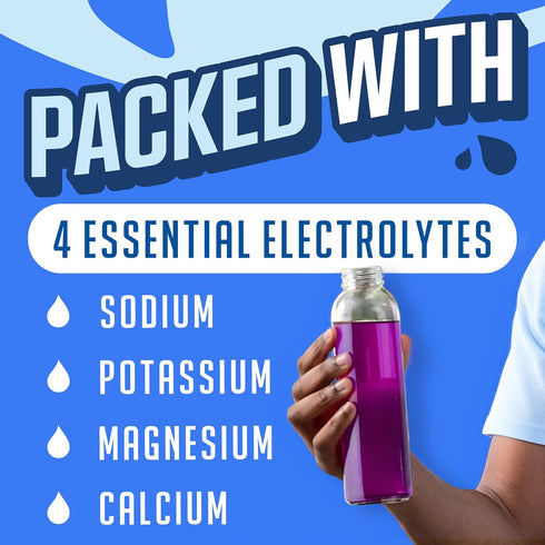 6 On-the-Go-Packets, 1.32 oz Kool-Aid Hydration Electrolyte Powder Drink Mix, for Easy and Flavorful Hydration, Grape