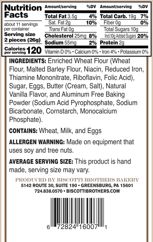 Biscotti Brothers Bakery Vanilla Biscottini, 10 Ounce