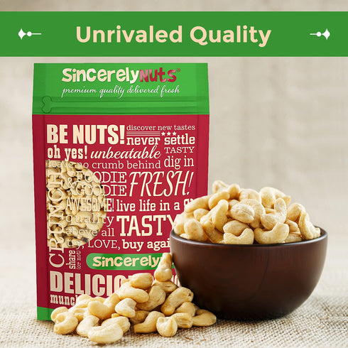 3(LB) Sincerely Nuts - Raw Cashews Whole and Unsalted | Healthy Snack, Source of Protein | Keto and Paleo Friendly