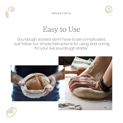 Breadtopia Sourdough Starter | Made from Organic & Non-GMO Ingredients | Easy to Follow Instructions | Make Homemade