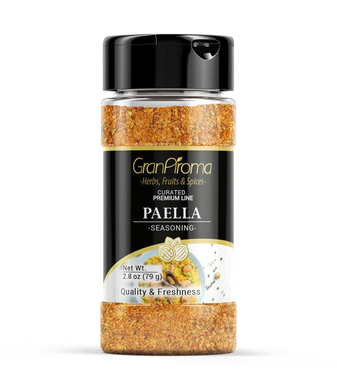 GranAroma Paella Seasoning - 2.8 oz Authentic Spice Blend with Saffron for Spanish Cuisine