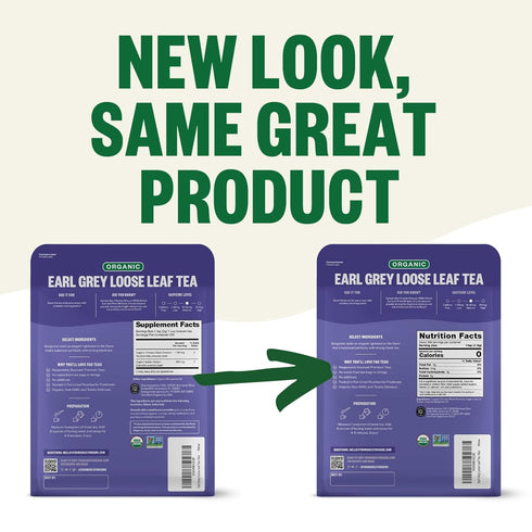 16 16oz, Packaging (Pack 1) FGO Organic Earl Grey Black Tea, Ounce Loose Leaf Bulk Resealable Bag, May Vary