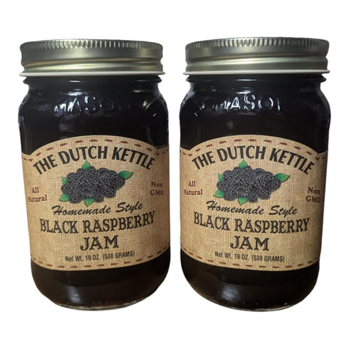Generic The Dutch Kettle Amish Homemade Black Raspberry Jam - 2 Pack (18