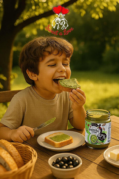 sweet a love 67% 7.05 oz (200g) Bars,100% Pistachio Butter Rich & Creamy Pistachio Spread, Nutty PistachioCream
