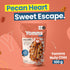 Yomms 3.5 oz, 3.5oz Nutty Chia Glazed Whole Pecan Halves, Gluten-Free & Non-GMO Healthy Dessert Snack Low Sugar Chia