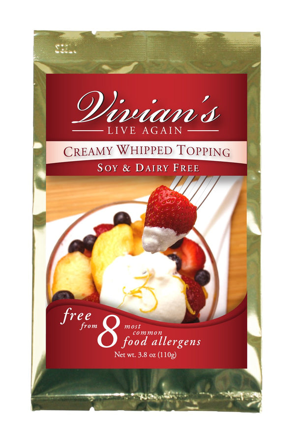 Vivian's Live Again Vegan Whipped Cream Replacement, Dairy Free, Soy Free, Gluten Free, Coconut Free - Single Packet