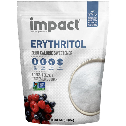 Impact - Erythritol Granular Sweetener - Zero Calorie, Low Carb & Plant-Based,