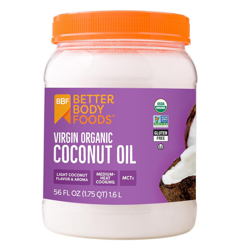 BetterBody Foods Organic Unrefined Coconut Oil - Hair & Skin Moisturizer, Baking