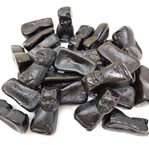 1 SweetGourmet Premium Dutch Licorice Cats | Sweet Black Licorice | Pound