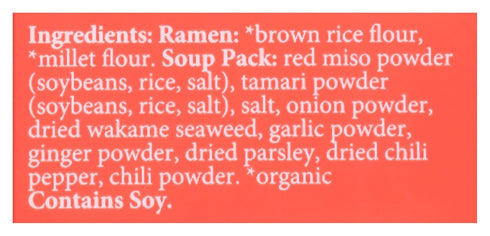 Brown-2.8 oz (Pack 4) Lotus Foods Organic Ramen Miso Soup Mix-Millet