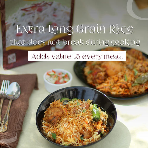 10 Lbs. Shahzada Basmati Sela Rice Extra Long Grain, Non-Sticky, Non GMO, Vegan, Gluten Free, No Cholesterol, Low