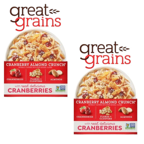 Vending 2 U 14 oz, Pack 2 Great Grains Cranberry Almond Crunch Cereal