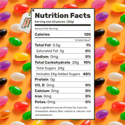 1 lb Jelly Beans Wide Fruit Flavors Assortment, Soft & Chewy, Juicy & Long Lasting Taste, Bulk Jellybeans Candy