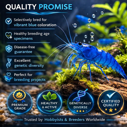 20 Blue Dream Supreme Gene Shrimps Live Freshwater Shrimp Aquarium Neocaridina, Live Arrival Guarantee