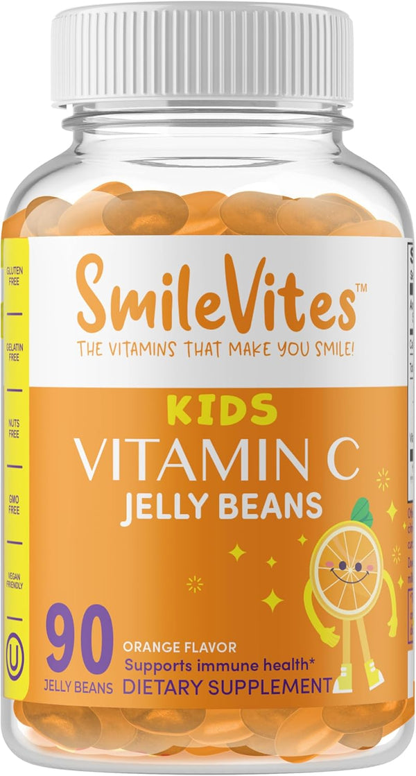 SmileVites Heartland Pharma Kids Vitamin C Jelly Beans | Immune Support & Antioxidant