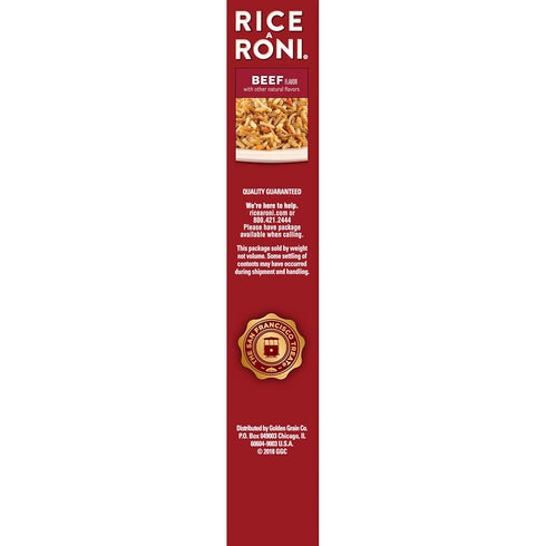 Quaker 6 Count Rice A Roni, Beef