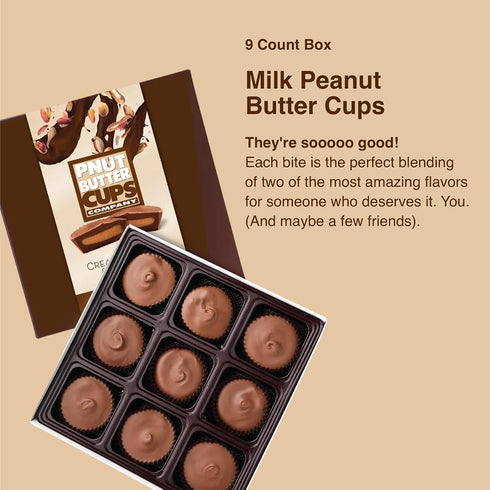 9 Milk Peanut Butter Cups by Pnut Butter Cups | Creamy Texture, Delicious Taste, Bite-Sized Snack | Family Recipe |