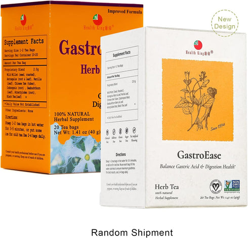 Health King GastroEase Herb Tea, Teabags, 20 Count Box