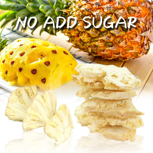 10 Pack Pack, 0.35 ONETANG Freeze-Dried Fruit Pineapple Chips, Single-Serve Non GMO, Kosher, No Add Sugar, Gluten free