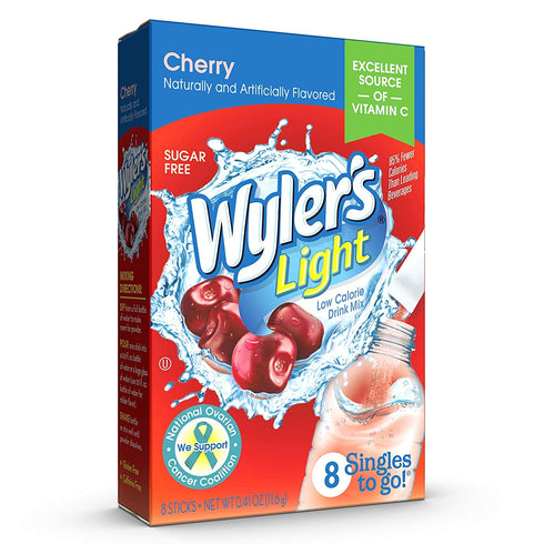 Packets, 8 count (Pack 3) Wyler's Light Singles To Go Powder Water Drink Mix, Cherry
