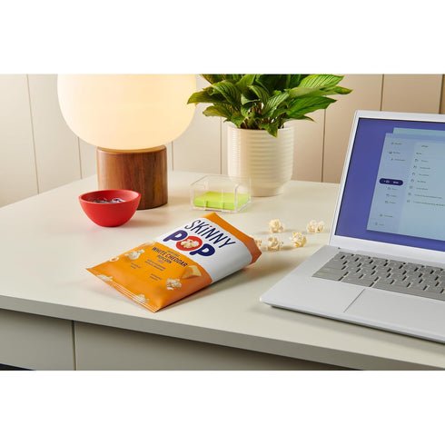 0.65oz (6ct) SkinnyPop Popcorn, Dairy Free White Cheddar, Snack Size Bags