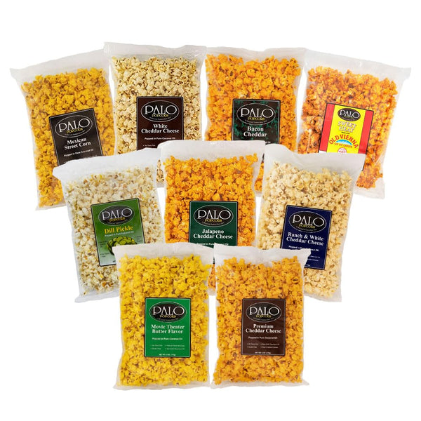 Palo Popcorn Gourmet Cheddar Cheese Popcorn Snacks, Gluten Free, Pick 6 Custom