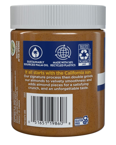 12 MaraNatha Natural Crunchy Almond Butter, No Stir, No Sugar or Salt Added , Ounce Jar