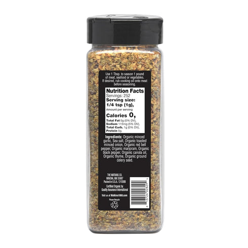 Watkin's Organic Grilling Garlic & Herb Seasoning, 8.9 oz