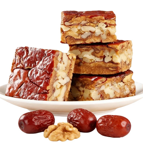 Walnut & Jujube Pie 250g,Natural Energy Snack with Whole Walnuts & Dates