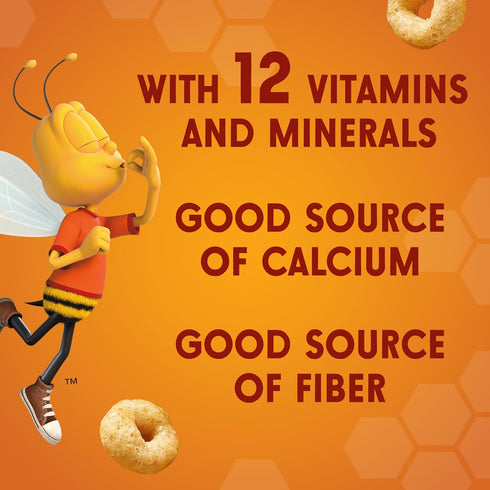 18.8 oz Honey Nut Cheerios, Heart Healthy Gluten Free Breakfast Cereal with Whole Grain Oats, Family Size