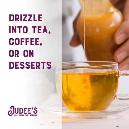 Packets 50 Count Judee's Gluten Free Raw Honey Sticks - Tea & Coffee Sweetener Raw Honey - Gluten Free Snack Sticks