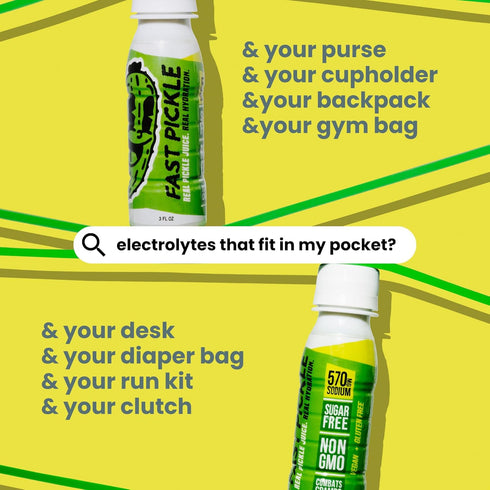 3 Oz, 6 Pack Fast Pickle Juice Pickle Shots For Leg Cramps Relief - Hydration & Electrolyte Support, No Sugar, Natural
