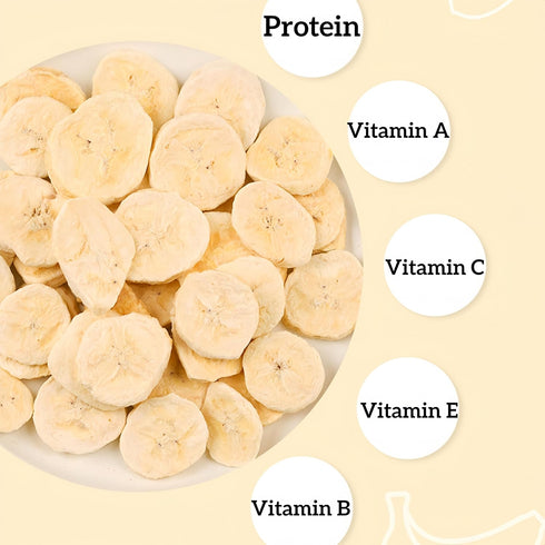 SYZJMWDY (170 Freeze-Dried Banana Slices | Pure Fruit Snack | Crunchy Travel Essentials | Gluten-Free & Wholesome |