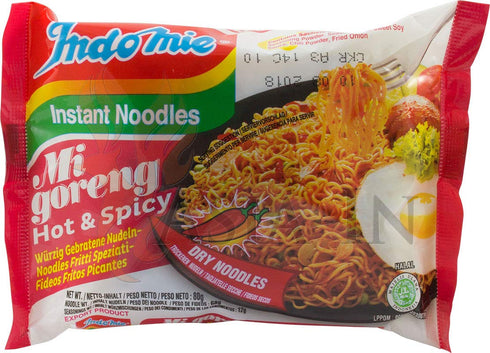 Indomie - Instant Noodles, Stir Fry Ramen, Halal Certified, Hot & Spicy /