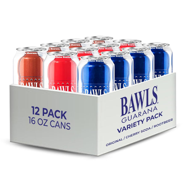 Bawls Guarana Variety Pack, Guarana Drink, Guarana Soda, Guarana Fueled Soda for Energy,
