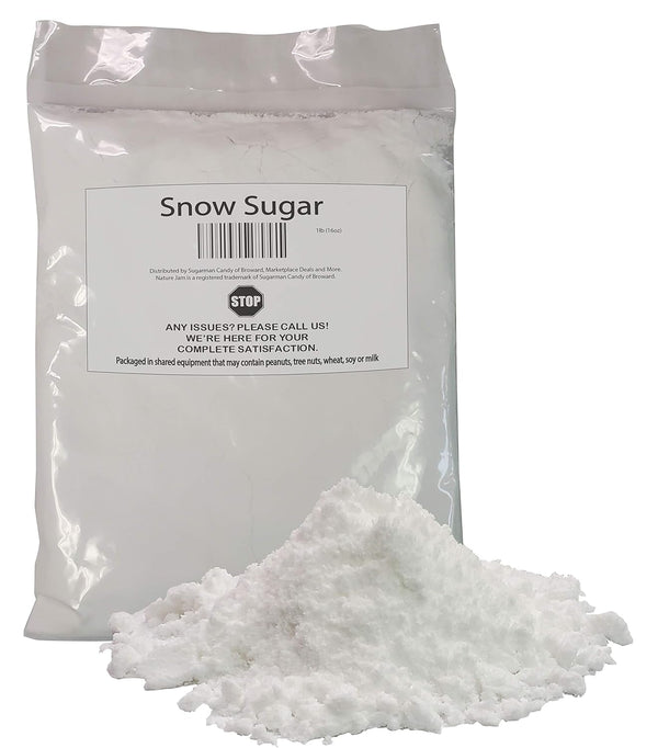 Naturejam NO MELT Sweet Snow Sugar 1 Pound Bulk Bag for Doughnuts