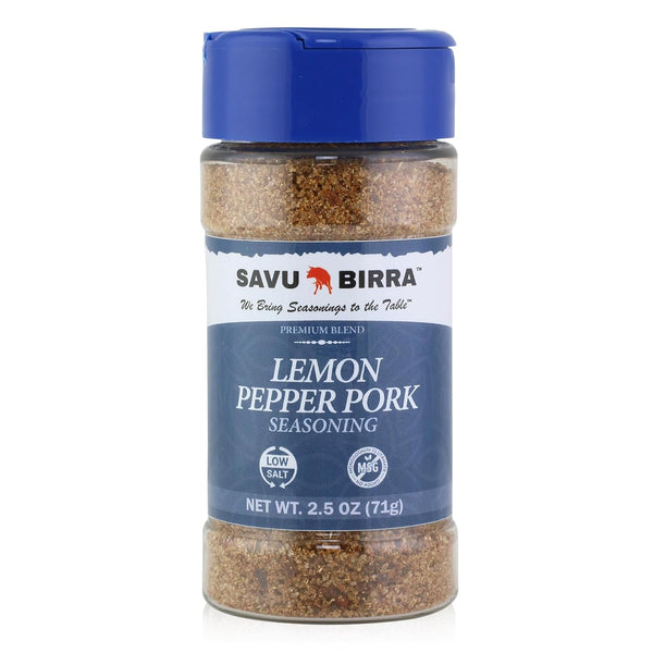 Savu Birra Gourmet Lemon Pepper Pork Seasoning - Flavorful Blend for Pork
