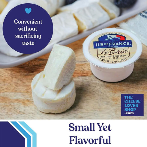 Generic -0.9 oz- Pack 10 Ile De France Imported Brie Bites Cheese from France