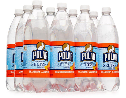 Polar Seltzer 1 Pack 12 Polar Cranberry Clementine Seltzer Liter Plastic Bottles