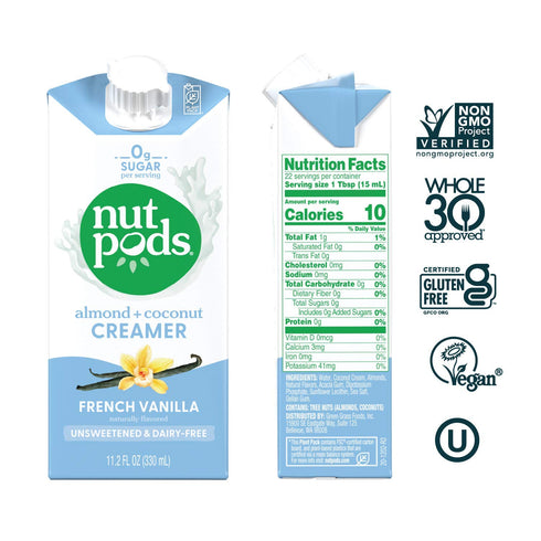 3 pack 4 pack nutpods Barista Basics Non Dairy Coffee Creamer Bundle: a of Classic Chocolate and a of French Vanilla