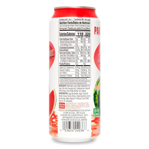 16.4 oz.(Pack 12) Parrot Brand Watermelon Juice Drink with Pulp fl.