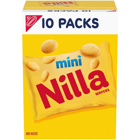 Nilla Wafers Mini Cookies, Va Wafers, 10 Snack Packs