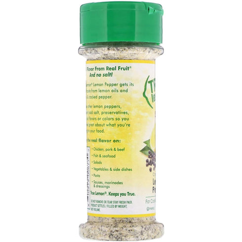 True Lemon Pepper Seasoning, 2 Pack - Natural Ingredients, No Salt, No Gluten