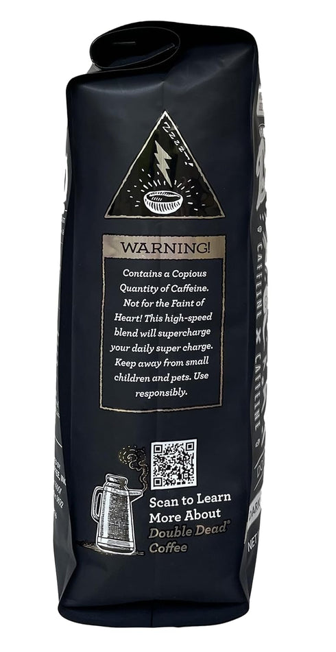 12oz Raven's Brew Coffee High Caffeine Coffee Dark Roast Whole Bean Double Dead