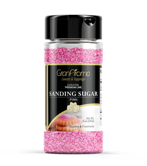 GranAroma Pink Sanding Sugar, 8 oz, Decorative, Cookies & Sweets