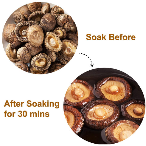 4.23oz, 120g VIGOROUS MOUNTAINS USDA Organic Dried Shiitake Mushrooms Dry Dehydrated Mushrooms for Cooking
