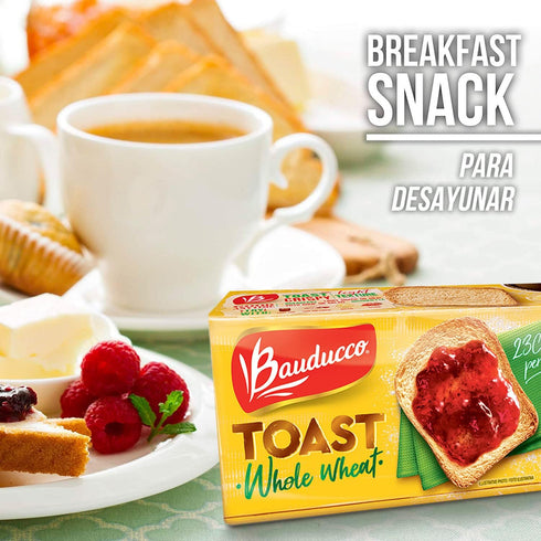 5 Oz 3 Pack Bauducco Original Toast, Light Crispy Bread, Boxes, Breakfast Snack