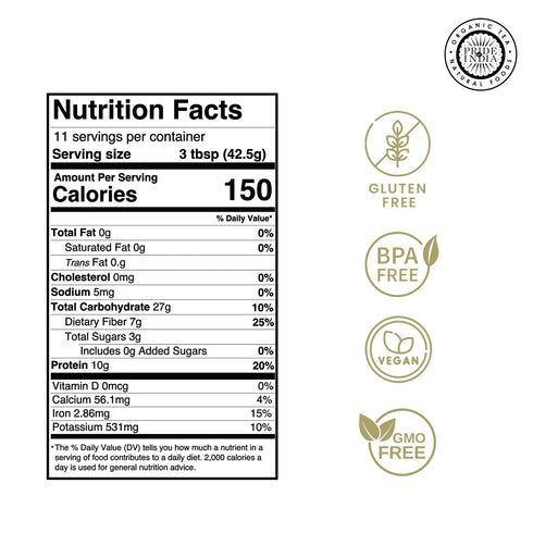 1 lbs (454 Pride of India- Mung Bean Flour gm) Nutty Slightly Sweet Earthy Taste Freshly Milled in Small Batches | Used