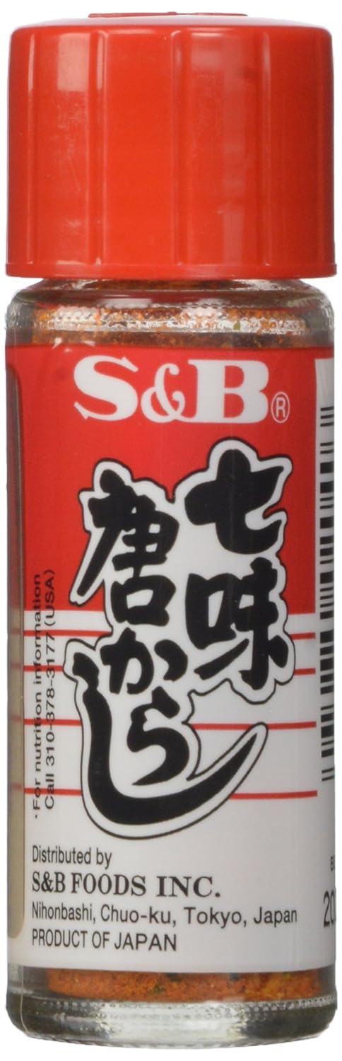 S&B Shichimi Seven Spice Chili Pepper, Pack of 10, 0.52 Ounce