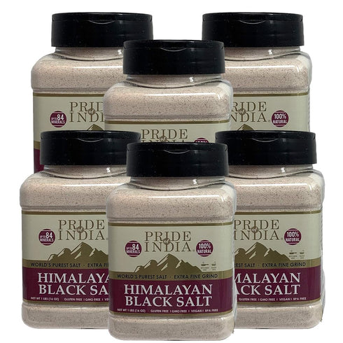 Pride Of India - PACK of 6 - Himalayan Black Salt (Kala